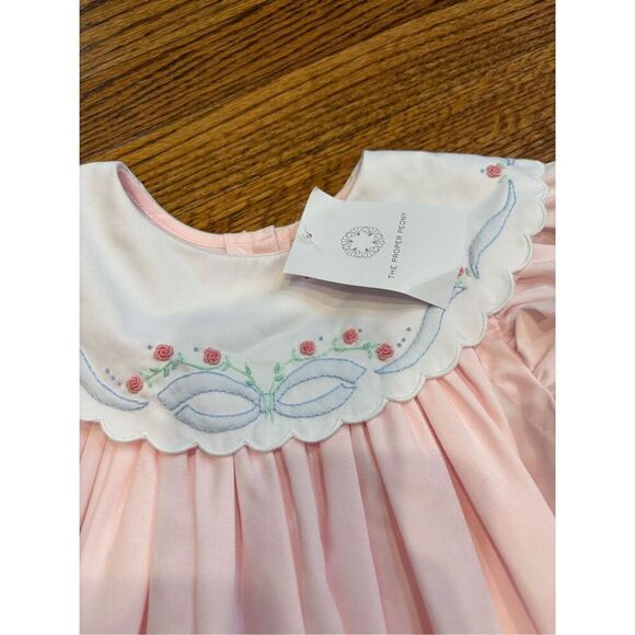 NWT The Proper Peony Paloma Pink Shadow Dress 3T - Picture 3 of 5